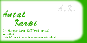 antal karpi business card